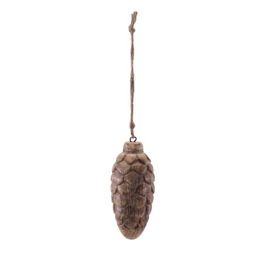 Melrose Wooden Pinecone Ornaments Set